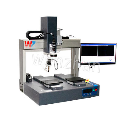 Doppia testa 5 assi Desktop stazione di ferro robotica saldatore PCB saldatrice con visione