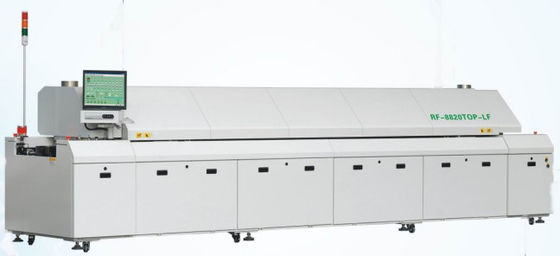 Linea di assemblaggio SMT Forno di saldatura a reflusso privo di piombo Equipaggiamento di saldatura a reflusso a PCB 8/10/12 Zone Forno di saldatura a reflusso ad aria calda